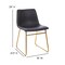 Flash Furniture 2 Pk 18 Inch Dark Gray LeatherSoft Dining Chairs ET-ER18345-18-GY-GG - alternate 3